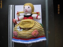 PAPUSA DE COLECTIE CU 2 CAPURI,DIN MOHAIR,LUCRATA MANUAL foto