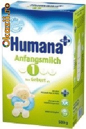 Lapte praf Humana 1 cu LC-PUFA  Transport gratuit ! foto