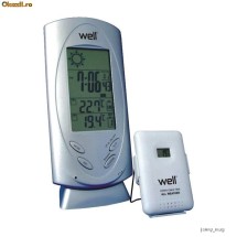 Statie Meteo Wireless cu Ceas,Alarma,Termometru si Masurare Umiditate (Higrometru) foto