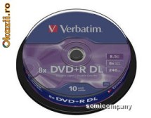DVD+R DOUBLE LAYER VERBATIM 8x 8,5GB CAKE BOX 10 foto