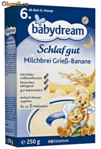 Cereale cu lapte Babydream Banane Somn usor - 250 gr - Germania (produs de Humana) foto