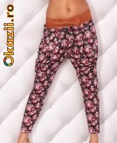 Pantaloni Fresh Flowers Black StarShinerS foto