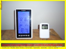 Statie meteo - Weather station wireless Lazer - termometru - higrometru - barometru - ceas lcd - alarma - calendar foto