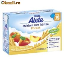 mancare bebelasi,  Nestl&eacute; Alete Mahlzeit zum Trinken PIERSICA de la 10 luni  cereale, iaurt, lapte, piure fructe, Nestle TRANSPORT GRATUIT foto