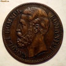 C.050 ROMANIA CAROL I 2 BANI 1880 foto