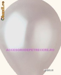Set de 50 baloane metalizate 25cm ARGINTIU foto