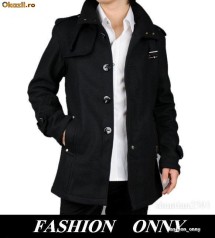 Palton brabtesc casual B108 Negru foto