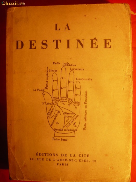 Carte de chiromantie in limba franceza- LA DESTINEE - foto mare