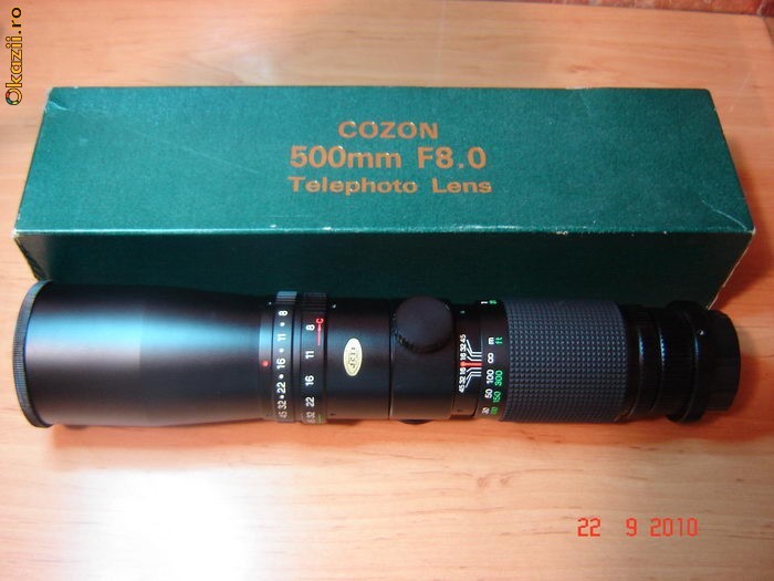 MC Cozon Telephoto 500mm f/8  (adaptor T2 pentru Fujica) foto mare