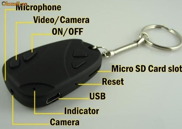 CAMERA SPY VIDEO 720X480, FOTO in Telecomanda Auto BRELOC SPION foto mare