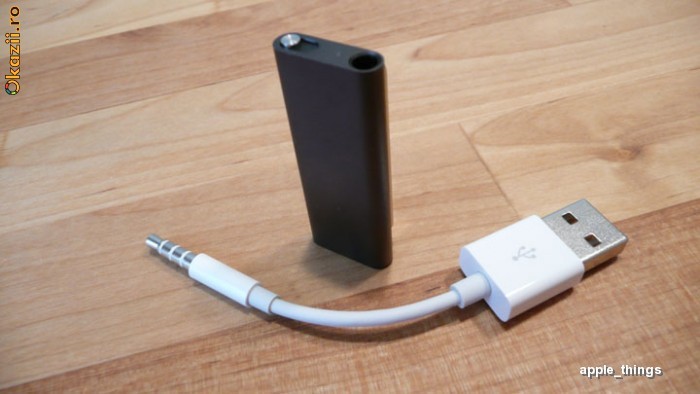 Cablu de date si Incarcator USB ORIGINAL Apple iPod Shuffle Generatia 3 3G si 4 4G foto mare