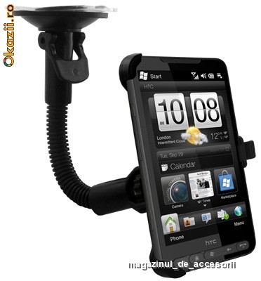 Suport auto masina Parbriz cu ventuza original Car Holder dedicat HTC HD2 foto mare