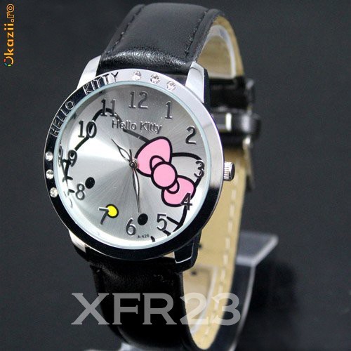 Ceas Hello Kitty CLASIC | NEGRU | - CADOU !!! foto mare