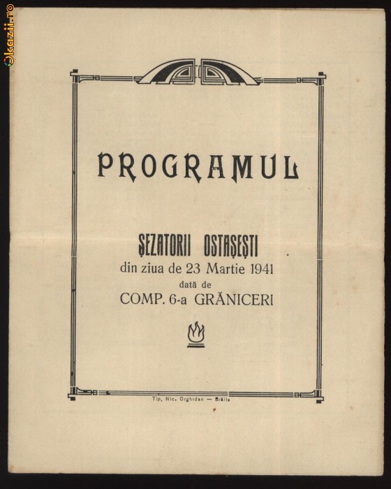 Programul Sezatorii Ostasesti din 23 martie 1941 , Compania 6 Graniceri foto mare