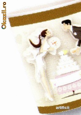 Set de 10 pahare 200ml WEDDING foto mare
