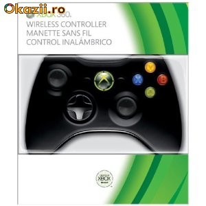 XBOX 360 Wireless Controller Black (sigilat) transport inclus foto mare