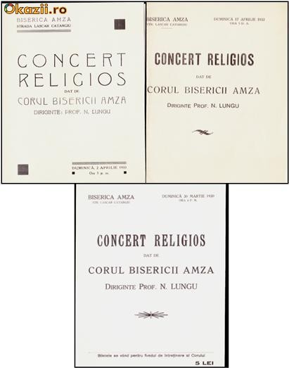3 programe de concert ale Corului Bisericii Amza foto mare