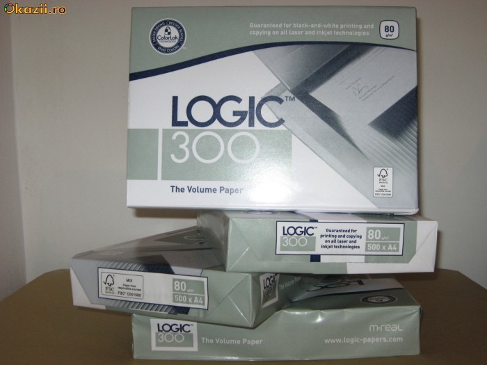 HARTIE XEROX  A4 LOGIC 300 foto mare