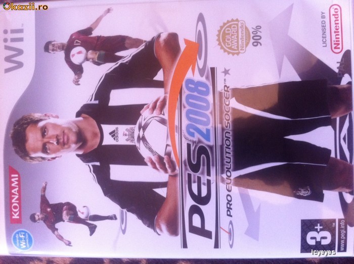 Wii Nintendo Joc PES2008 PRO EVOLUTION SOCCER foto mare