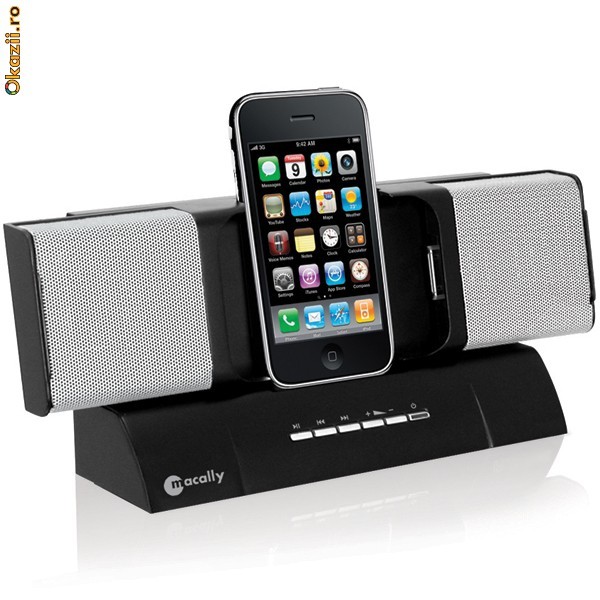 Boxe stereo, incarcator iPhone, iPod - Macally AMPTUNE foto mare