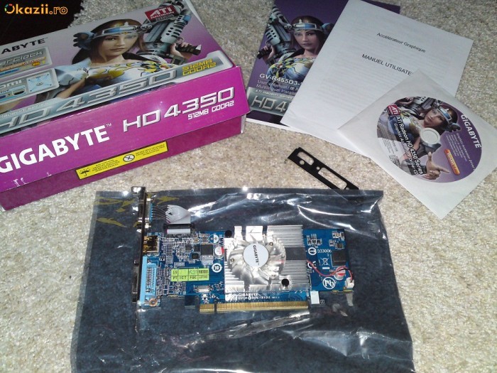 Vand placa video GIGABYTE ATI  RADEON HD 4350 foto mare