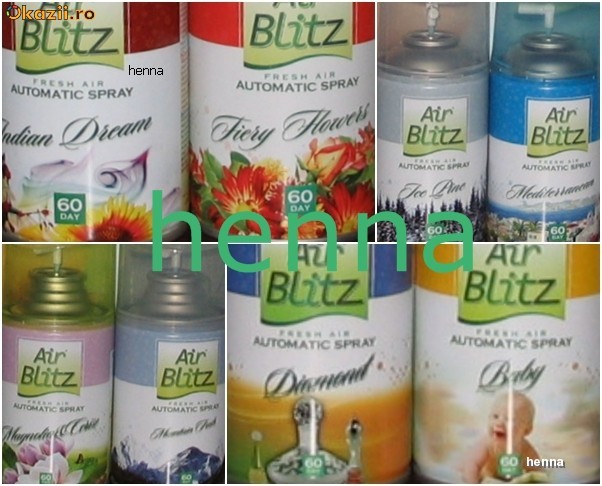 Odorizant/odorizante rezerva 260ml camera/birou AIR BLITZ persistent ca AIR WICK OFERTA 2 buc foto mare
