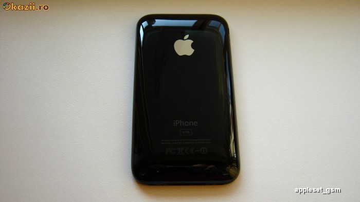 Capac Carcasa Apple iPhone 3G 3GS 8GB 16GB 32GB Black / White  + Sim Tray Original foto mare