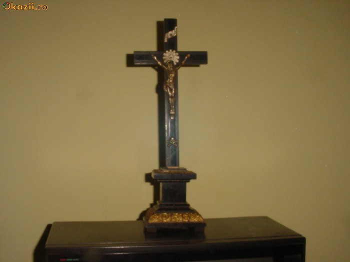 CRUCIFIX CU STATIV H= 44 CM !!! foto mare