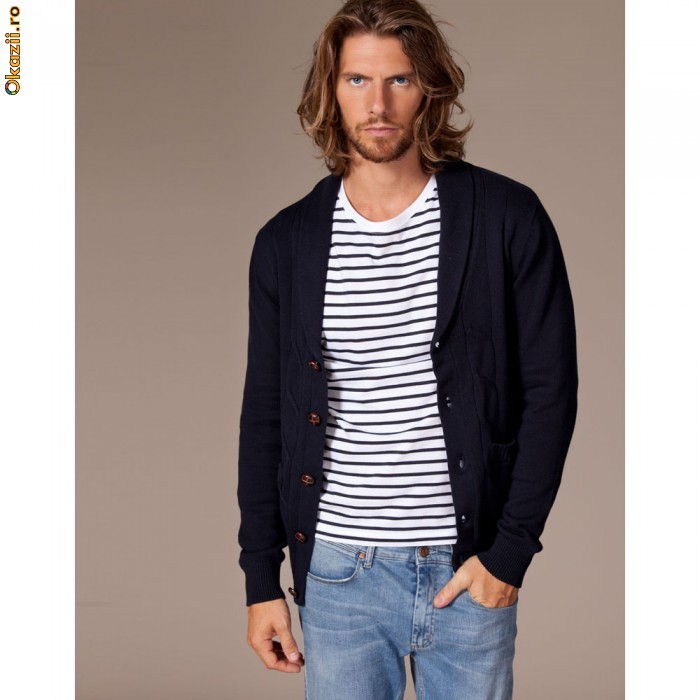 Pulover / pulovere Barbati Selected Pen Cardigan foto mare