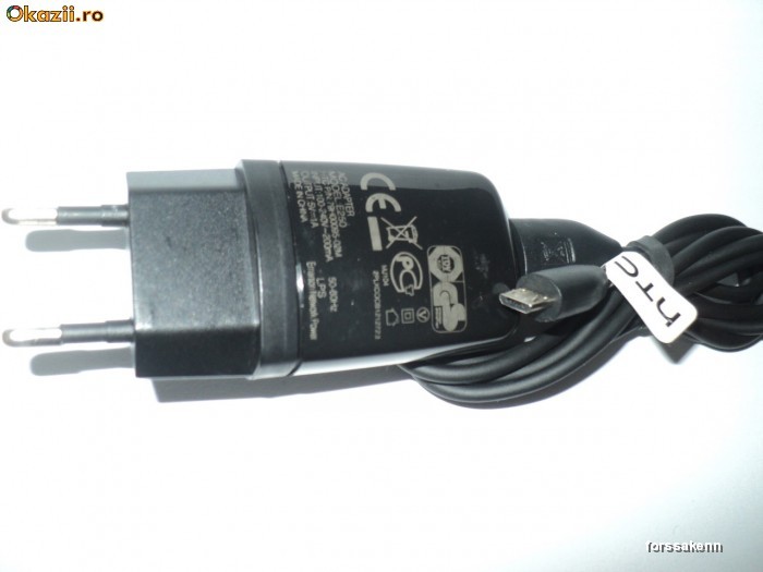 Incarcator Original HTC MicroUSB TC-E250 Sensation Wildfire Desire ChaCha foto mare