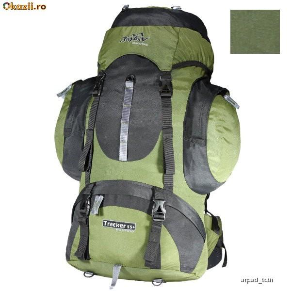 Rucsac tehnic Tashev Tracker 55+ ps VERDE NEGRU foto mare