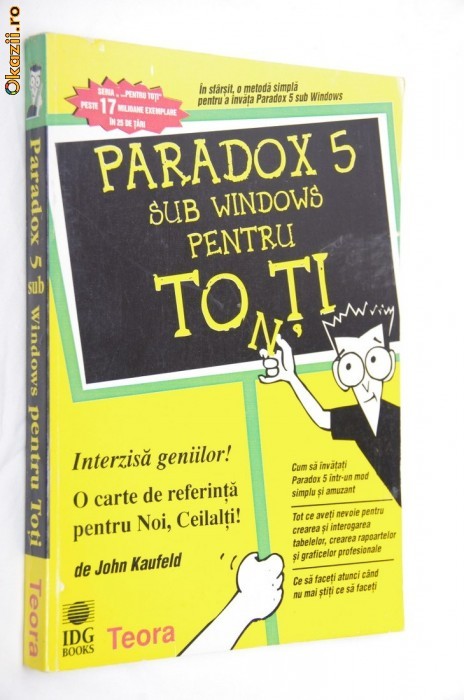 carte Paradox 5 sub Windows editura Teora foto mare