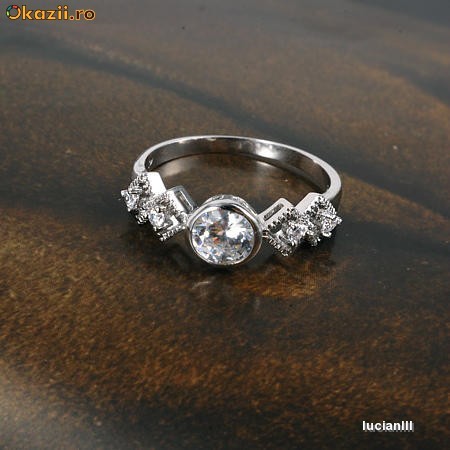 INEL deosebit FILAT IN AUR ALB de 18k (gold filled) cu pietre Swarovski  ! SUPERB, cu pietre foarte stralucitoare !!! Cel mai frumos cadou!!! foto mare