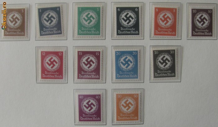 Serie neuzata - Germania - 1934/1938 / Zvastica - Cu filigran - MNH foto mare