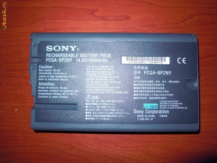 Baterie Soni Vaio PCGA-BP2NY foto mare