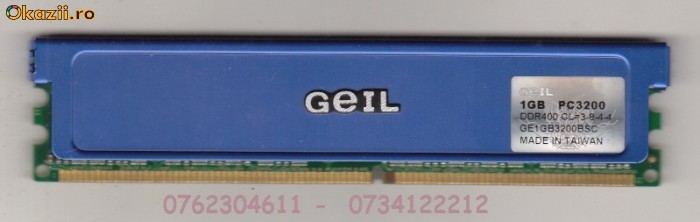 Vand 1GB DDR400 Geil pc3200 foto mare