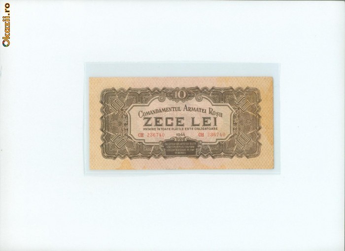 ZECE LEI-COMANDAMENTUL ARMATEI ROSII-1944 foto mare