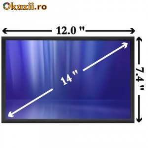 Ecran laptop 14.0 LED 1366*768 Glossy (Lucios) display panel LTN140AT08 pt. Sony foto mare