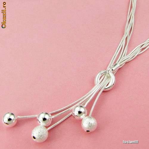 LANTISOR deosebit  PLACAT CU ARGINT 925 (marcat 925) ! Model inedit! Lant superb! Licitatie clasica! foto mare
