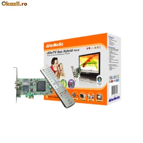 Avermedia Dual TV TUNER + FM, PCIex, Hybrid,  Telecomanda, TV System: PAL/SECAM/NTSC & DVB-T foto mare