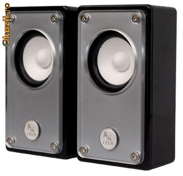 A4Tech AU-100-2, 2.0 Stereo Speakers (Black) foto mare