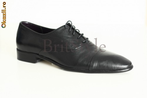 Pantofi Condor din piele naturala  - P404 Box [Cod: CPPN13] foto mare