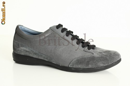 Pantofi Condor din piele naturala - T3 Gri [Cod: CPPN28] foto mare