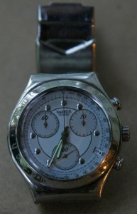 Swatch irony chronograph, swiss made, metalic foto