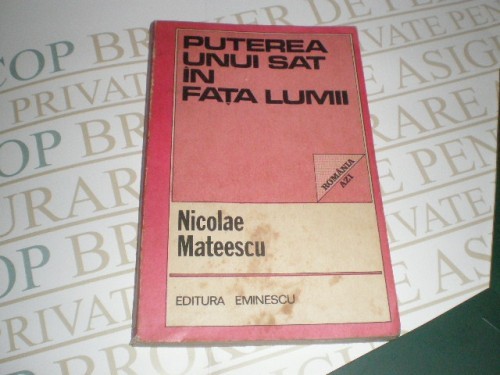PUTEREA UNUI SAT IN FATA LUMII -CARTE foto mare