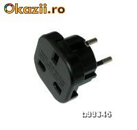 ADAPTOR PRIZA UK 3 PINI LA PRIZA EUROPA 2 PINI foto mare