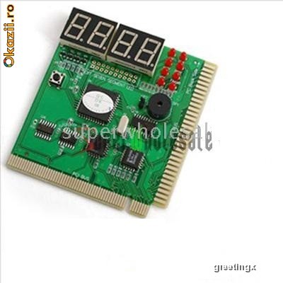 Placa Diagnosticare Computere Defecte Conetcare PCI--- ISA foto mare