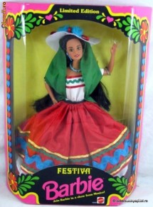 Papusa Barbie Festiva 1993 - port traditional mexican! foto